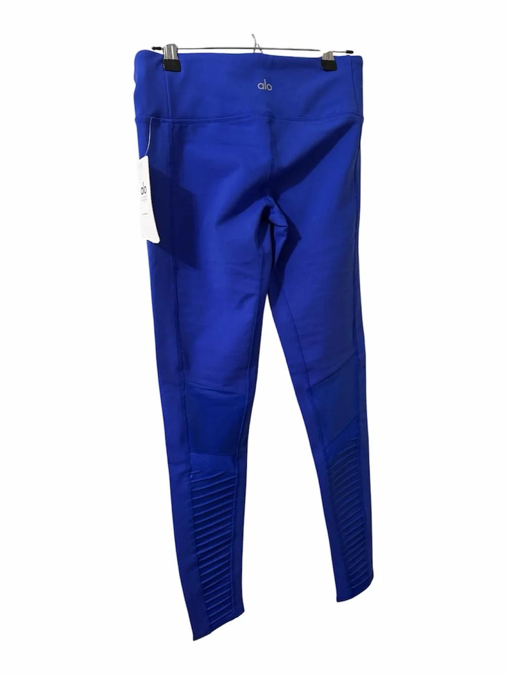 ALO Yoga Electric Blue Ribbed Panel Leggings